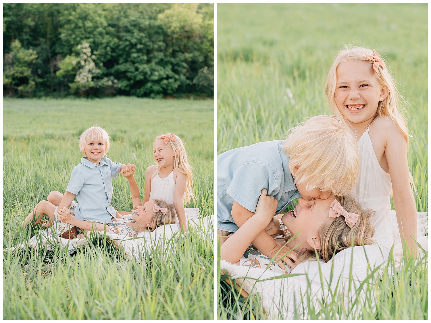 Sibling family picture pose ideas. 