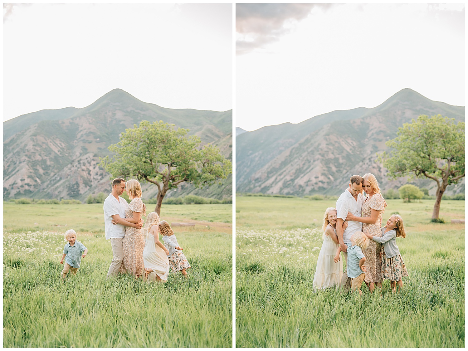 Collage of lifestyle family pictures done by utah photographer. 
