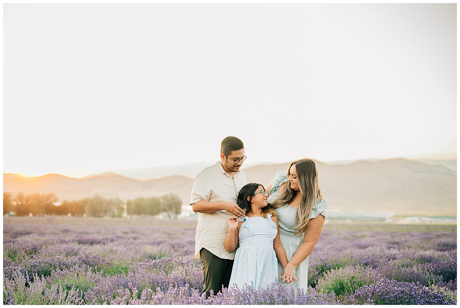 Family pictures at the Mona lavender fields. 