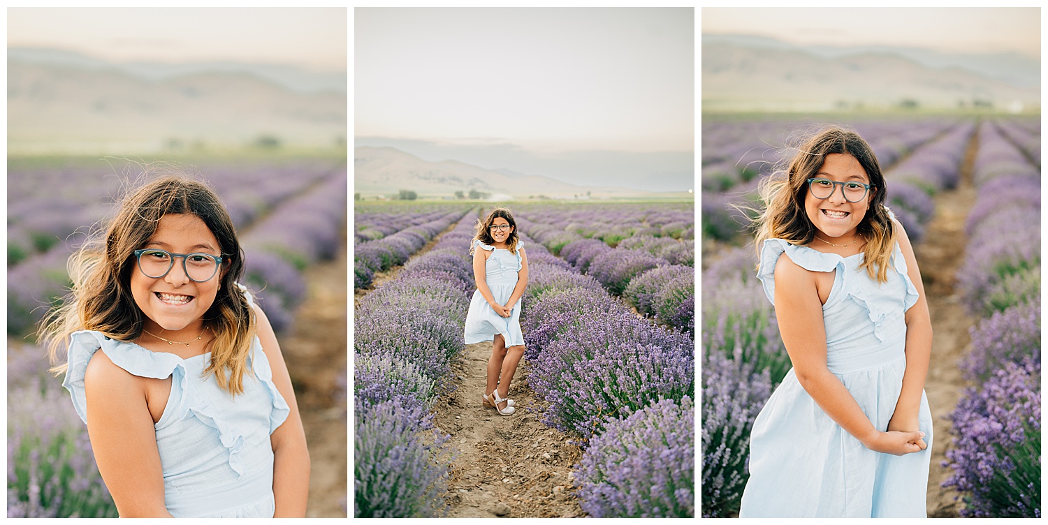Children's photography in the lavender fields. 