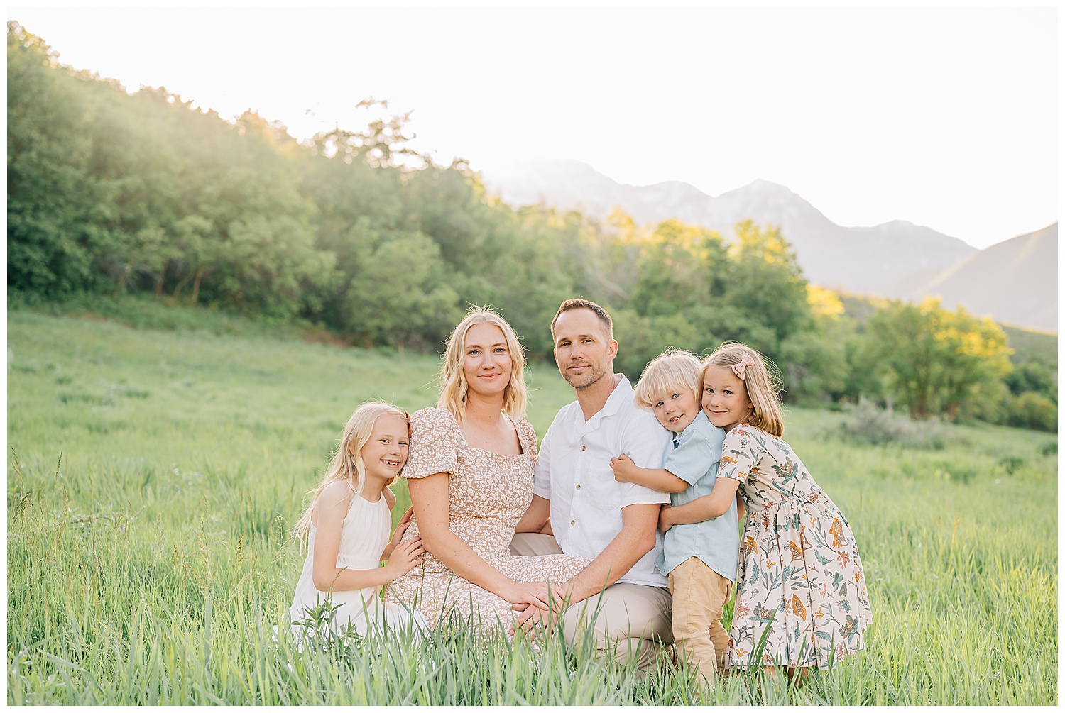 A summer family picture at big springs done by the best utah photographer. 